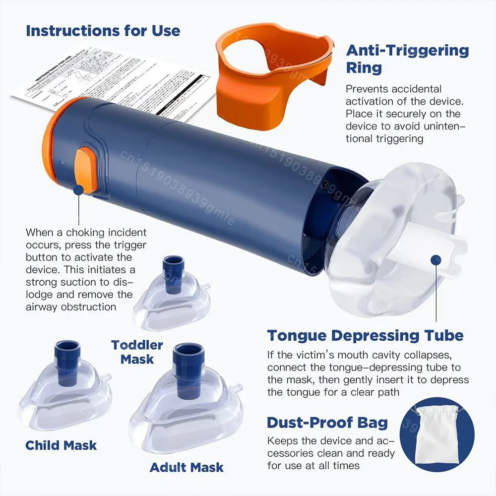 Auto CPR First Aid Choking Device Outdoor Home Choking Emergency Equipment Adults Children Breath Rescue Anti Suffocation Device