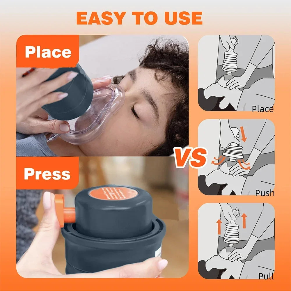Auto CPR First Aid Choking Device Outdoor Home Choking Emergency Equipment Adults Children Breath Rescue Anti Suffocation Device