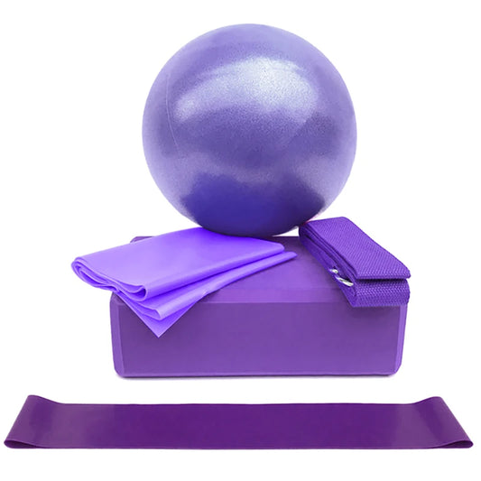 Kits y juegos de 5 pelotas de yoga para principiantes, bloques de yoga, bandas de resistencia, bucles, cuerdas de tracción para pilates, correas de estiramiento, equipo de fitness.