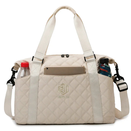 Bolso de viaje para exteriores de gran capacidad, impermeable, para mujer, bolso de hombro Oxford, bolso deportivo de gimnasio, bolso cruzado para mujer