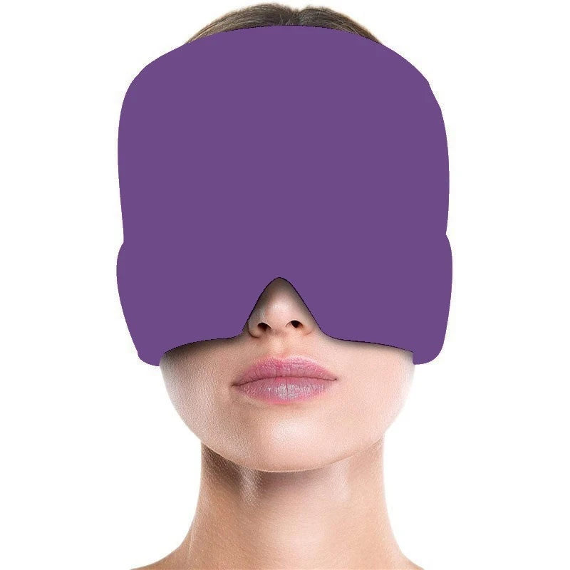 Gorro para aliviar la presión, el dolor, la migraña, el gel de hielo, compresas frías, terapia, envoltura de hielo para la cabeza, mascarilla para los ojos.