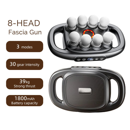 Pistola de masaje de fascia de 16 cabezales, masajeador corporal con vibración de alta frecuencia, masajeador de espalda y cintura, masajeador de cuello y hombros, masajeador muscular.