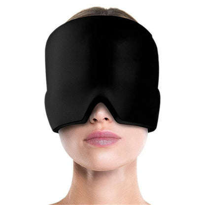 Gorro para aliviar la presión, el dolor, la migraña, el gel de hielo, compresas frías, terapia, envoltura de hielo para la cabeza, mascarilla para los ojos.